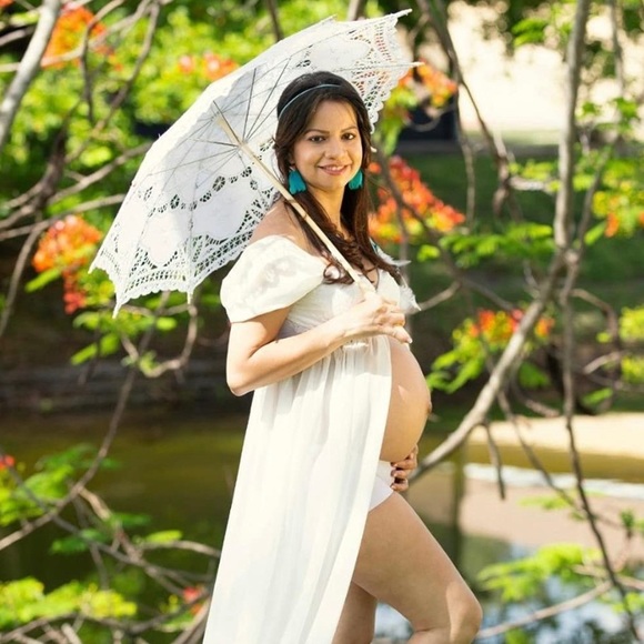 Wedding Parasol Vintage Old Fashion Wedding Bridal Lace White Victorian Umbrella - Picture 5 of 6